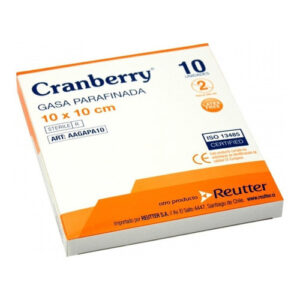 Gasa parafinada 10 x 10 cramberry