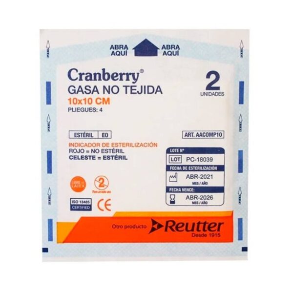 Gasas esteril no tejida