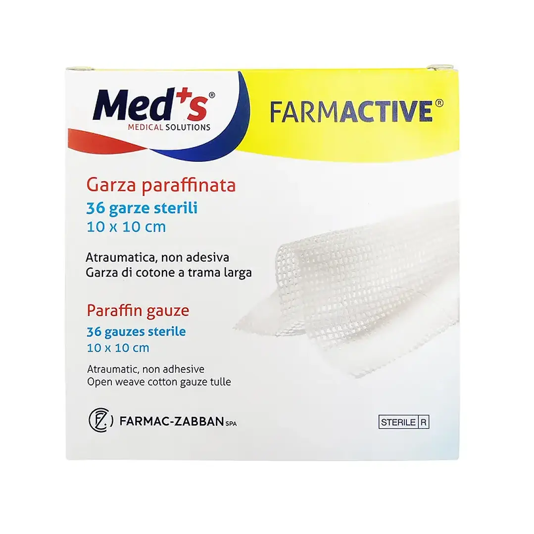 Gasa Parafinada Farmactive 10 x 10 cm.